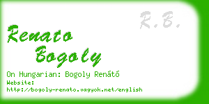 renato bogoly business card